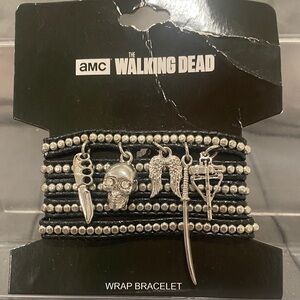 AMC The Walking Dead Silver Charm Wrap Bracelet